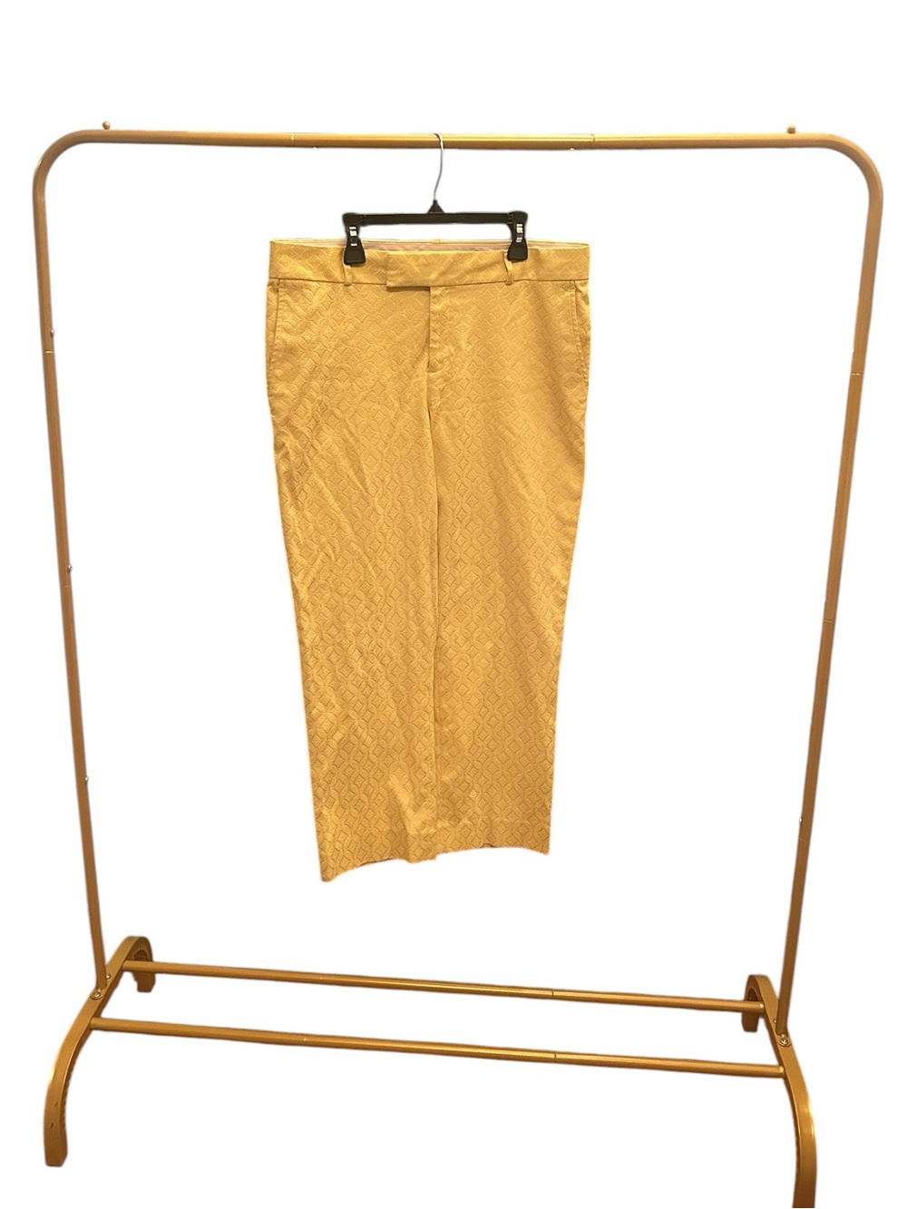 Banana Republic Yellow Patterned Straight Leg Pants